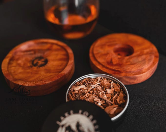 Whiskey Smoker Wood Chips | 2oz Tins Apple, Cherry, Hickory, Oak, Maple, Walnut, Plum, Mesquite | Cocktail Smoker Refill