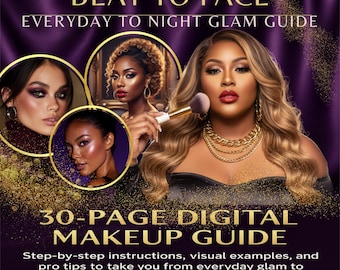 30-Page Step-by-Step Makeup Guide, Everyday to Night Glam (Digital Download)