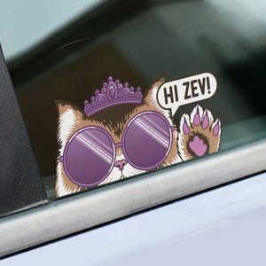 Princess Donut Window Decal • Dungeon Crawler Carl Car Decal • Bumper Sticker • Hand-drawn • No AI