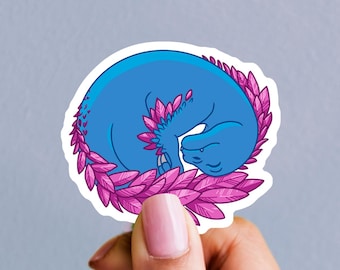 Baby Mongo Sticker • Dungeon Crawler Carl Inspired • Blue and Pink Dinosaur Decal • Hand-designed • No AI
