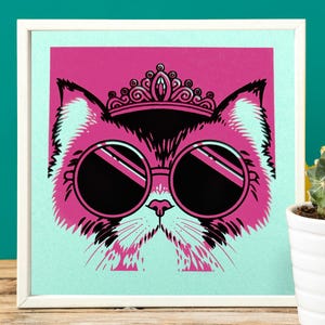 Princess Donut Screen Print • Dungeon Crawler Carl Inspired Wall Art • Handmade • No AI