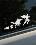 Dungeon Crawler Carl Car Decal \u2022 Carl, Princess Donut, Mongo, Samantha (Psamathe) Sir Rendelgore Stickers \u2022 Hand-designed \u2022 No AI product logo
