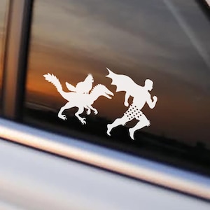 Dungeon Crawler Carl Car Decal • Carl, Princess Donut, Mongo, Scolopendra, Bigs, Samantha, Rend Window Stickers • Hand-designed • No AI Carl, Donut & Mongo