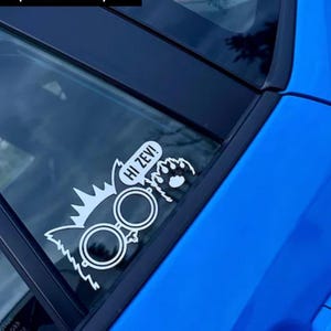 Princess Donut Window Decal • Dungeon Crawler Carl Car Decal • White Outline Bumper Sticker • Hand-drawn • No AI image 8