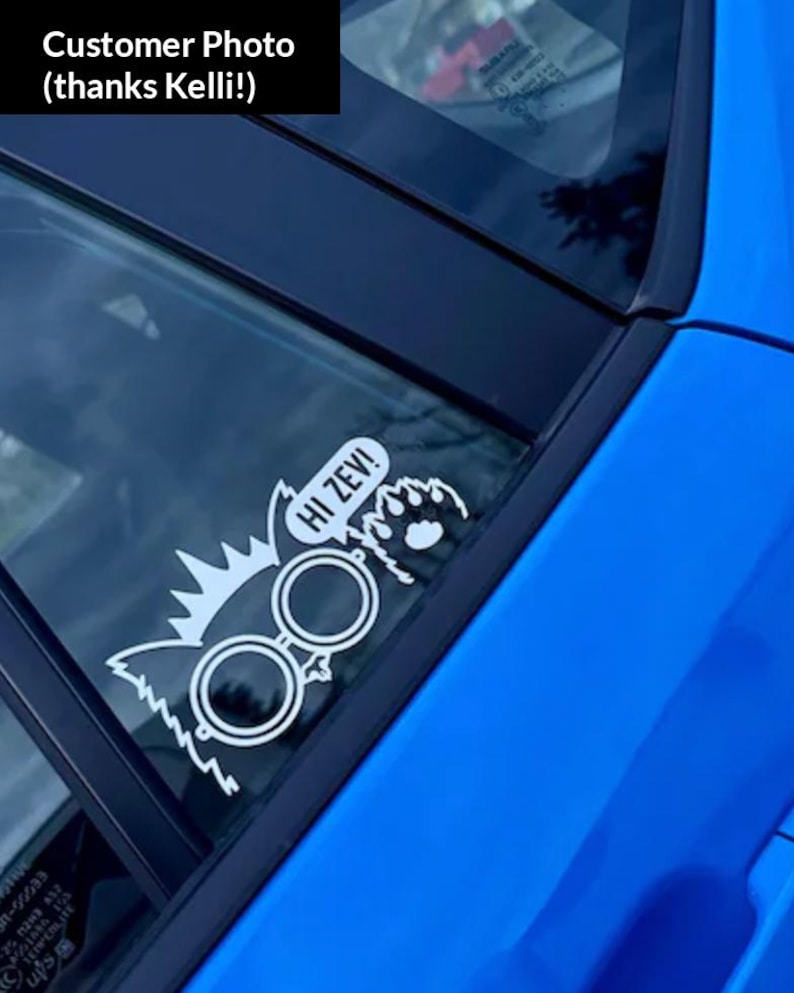 Princess Donut Window Decal • Dungeon Crawler Carl Car Decal • White Outline Bumper Sticker • Hand-drawn • No AI image 8
