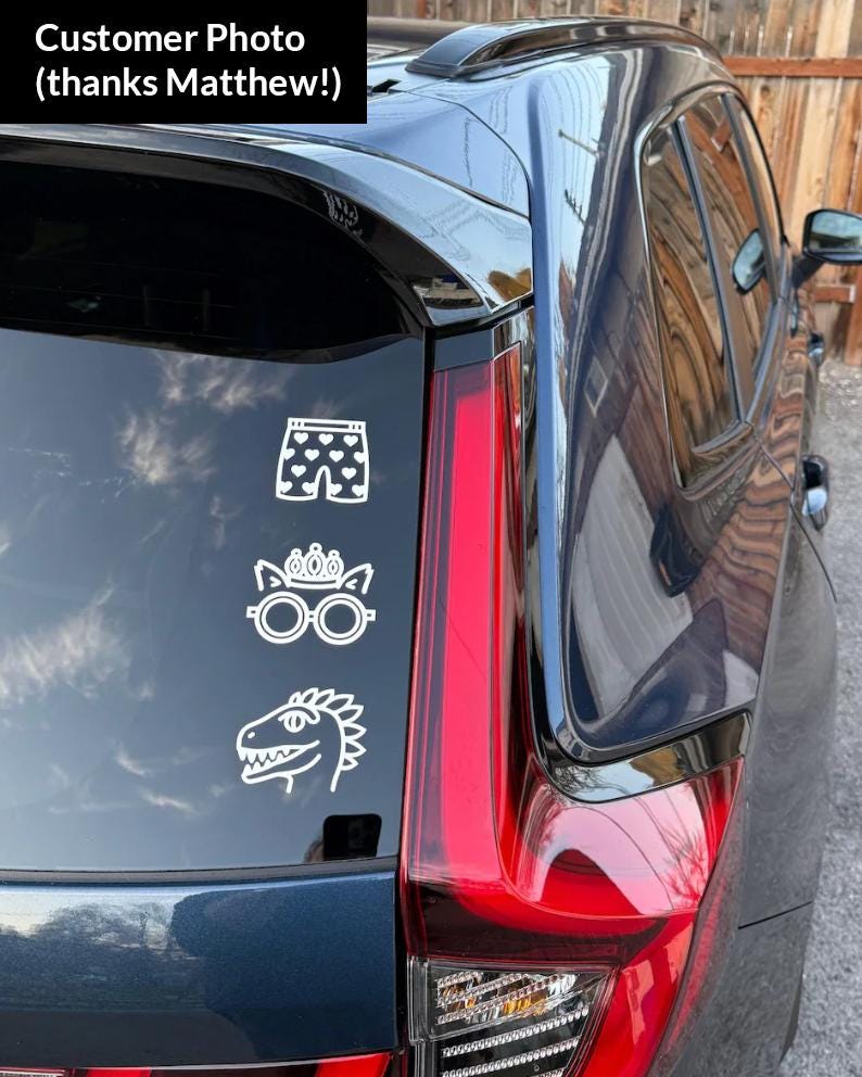 Dungeon Crawler Carl Car Decal • Carl's Heart Boxers, Princess Donut, Mongo, Katia, Prepotente, Samantha Stickers • Hand-designed • No AI bild 6