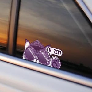 Princess Donut Window Decal • Dungeon Crawler Carl Car Decal • Bumper Sticker • Hand-drawn • No AI Purple