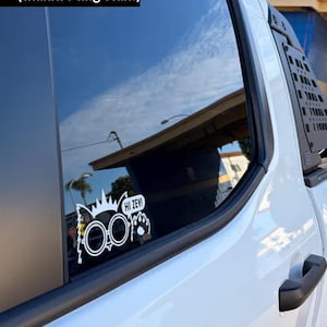 Princess Donut Window Decal • Dungeon Crawler Carl Car Decal • White Outline Bumper Sticker • Hand-drawn • No AI image 9