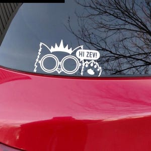 Princess Donut Window Decal • Dungeon Crawler Carl Car Decal • White Outline Bumper Sticker • Hand-drawn • No AI image 4