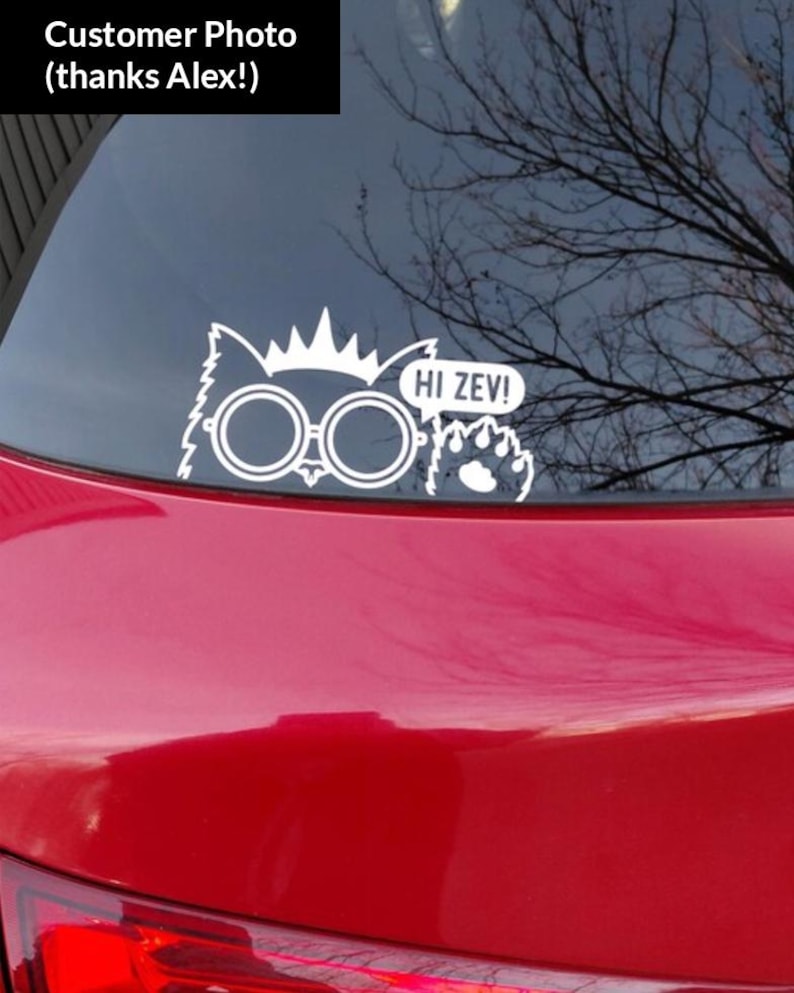 Princess Donut Window Decal • Dungeon Crawler Carl Car Decal • White Outline Bumper Sticker • Hand-drawn • No AI image 4