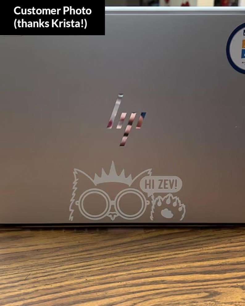 Princess Donut Window Decal • Dungeon Crawler Carl Car Decal • White Outline Bumper Sticker • Hand-drawn • No AI image 5