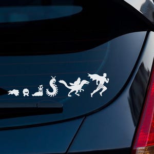 Dungeon Crawler Carl Car Decal • Carl, Princess Donut, Mongo, Scolopendra, Bigs, Samantha, Rend Window Stickers • Hand-designed • No AI All 6 stickers