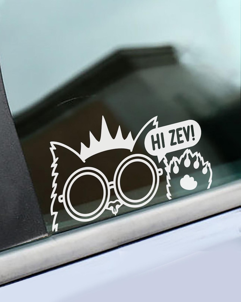 Princess Donut Window Decal • Dungeon Crawler Carl Car Decal • White Outline Bumper Sticker • Hand-drawn • No AI image 2