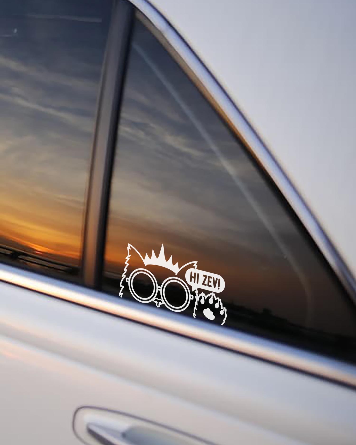 Princess Donut Window Decal • Dungeon Crawler Carl Car Decal • White Outline Bumper Sticker • Hand-drawn • No AI