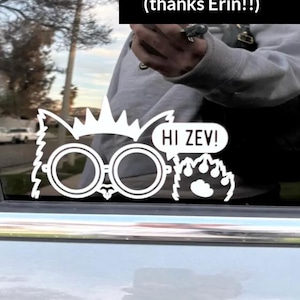 Princess Donut Window Decal • Dungeon Crawler Carl Car Decal • White Outline Bumper Sticker • Hand-drawn • No AI image 6