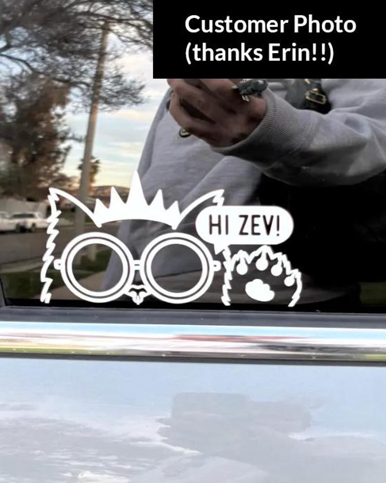Princess Donut Window Decal • Dungeon Crawler Carl Car Decal • White Outline Bumper Sticker • Hand-drawn • No AI image 6