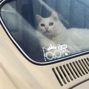 Princess Donut Window Decal • Dungeon Crawler Carl Car Decal • White Outline Bumper Sticker • Hand-drawn • No AI image 3