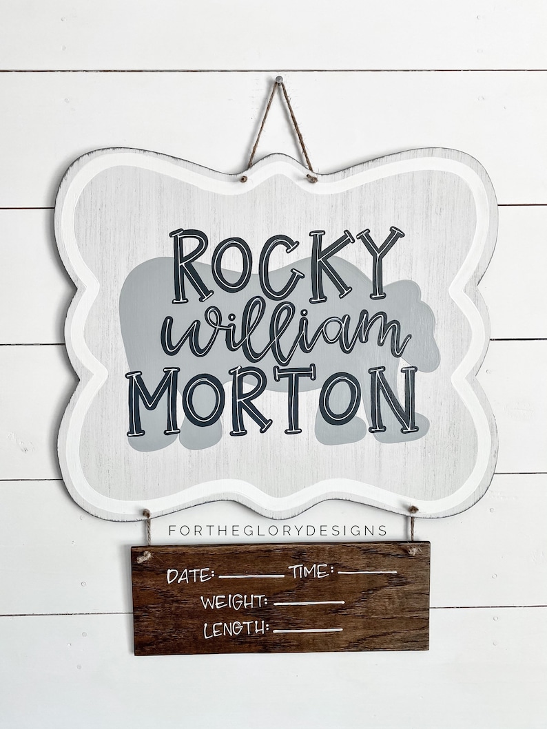 Rustic Bear // Hospital Door Hanger for Boys Gray Brown // Etsy