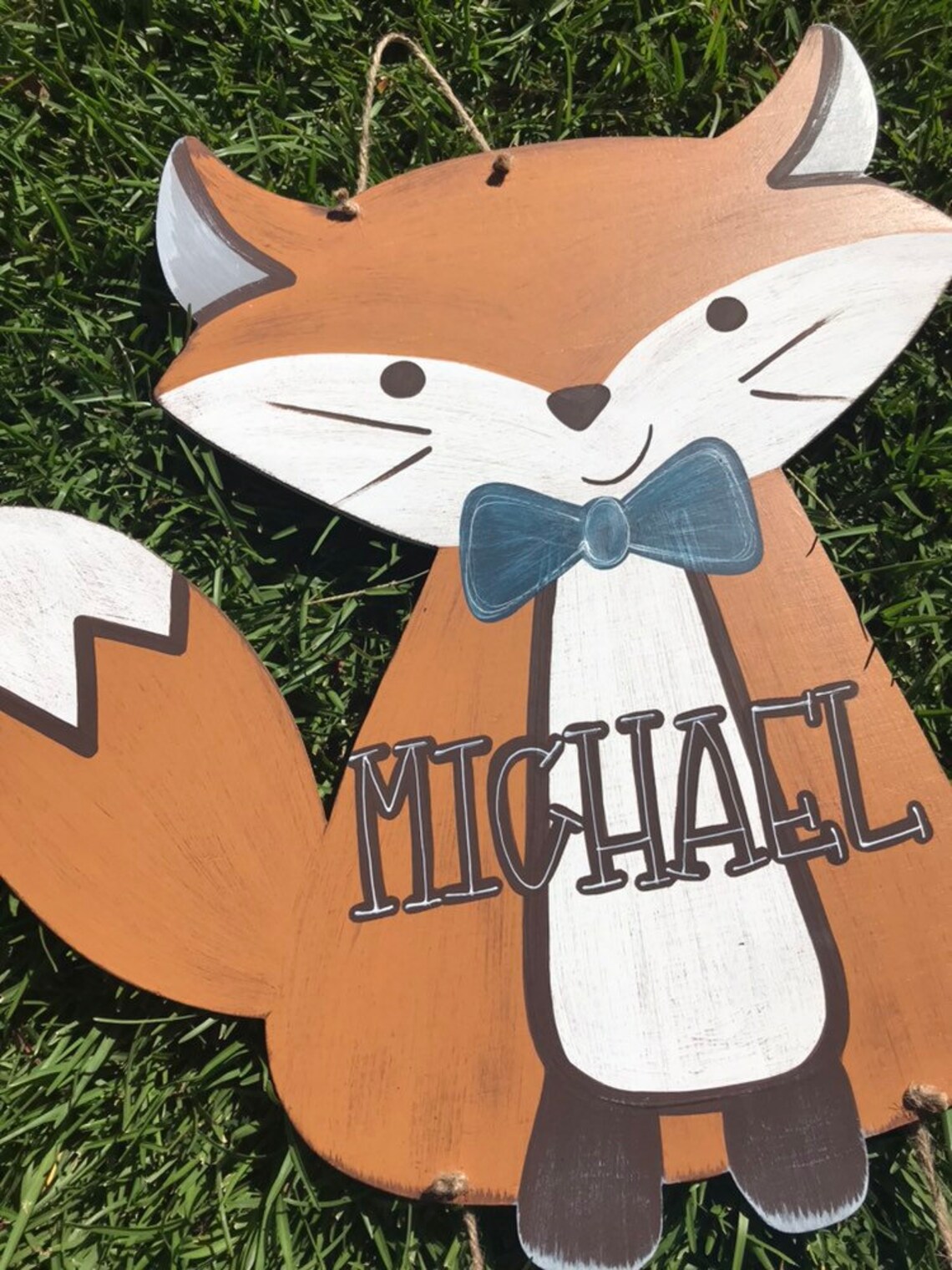Woodland fox boy girl hospital door hanger Etsy