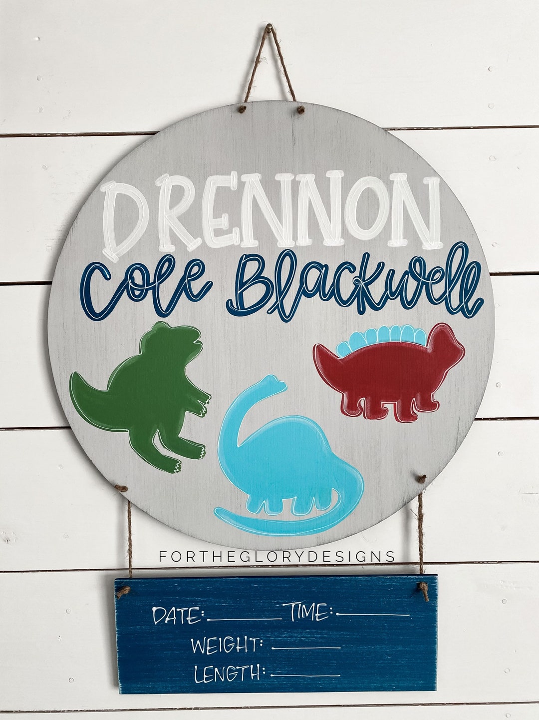 Dinosaur Hospital Door Hanger // Dinosaur Nursery // Colorful Etsy