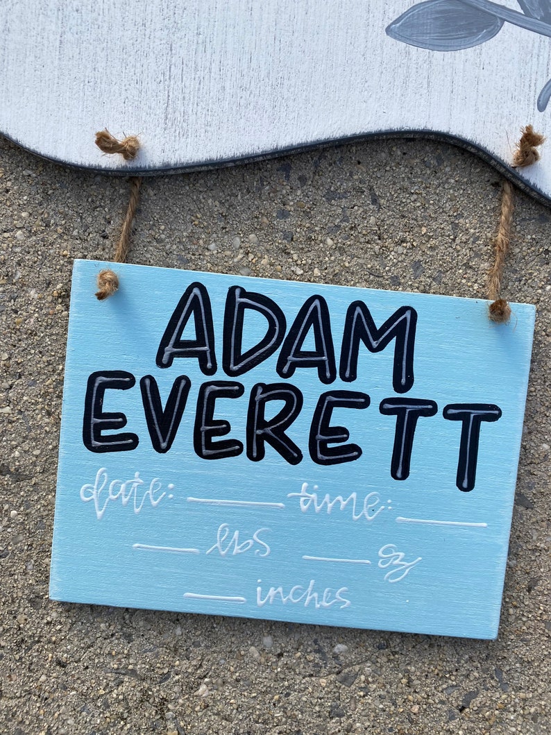 Hospital door hanger for twins // twin nursery decor // pink Etsy