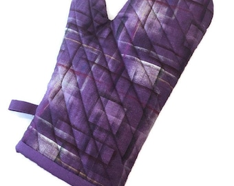 Purple Oven Mitt - Abstract Oven Glove - Gift for Foodie