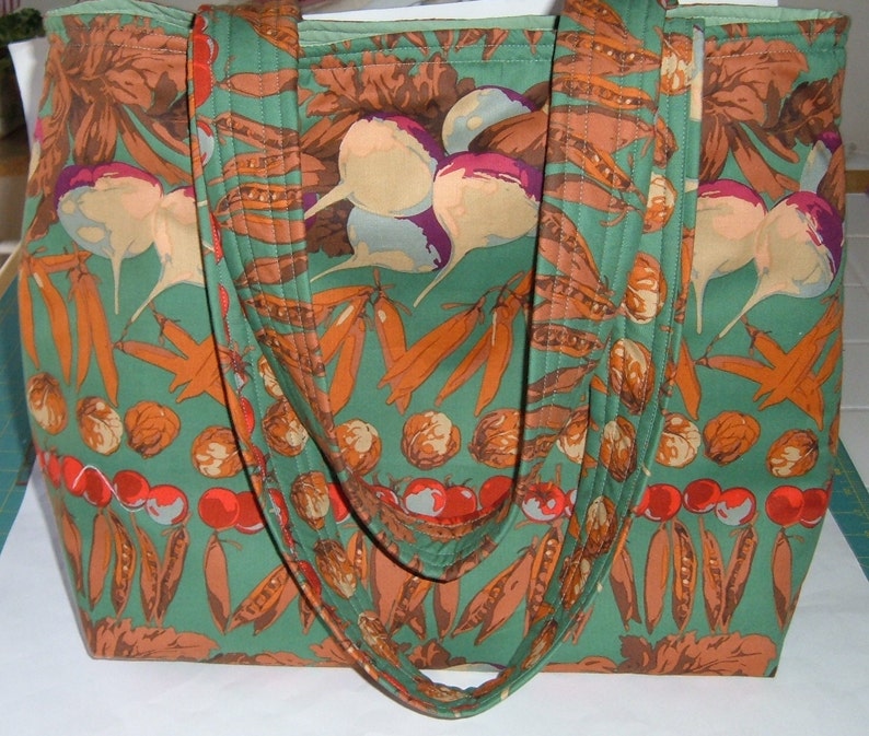 Large Tote Farmer's Market Tote Gift for Gardener Mother's Day Gift-Martha Negley Gift Under 40 image 2