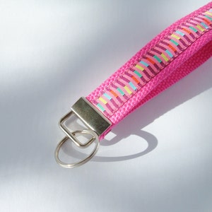 Pink Key Fob, Gift for Teen, Gift Under 10 image 4