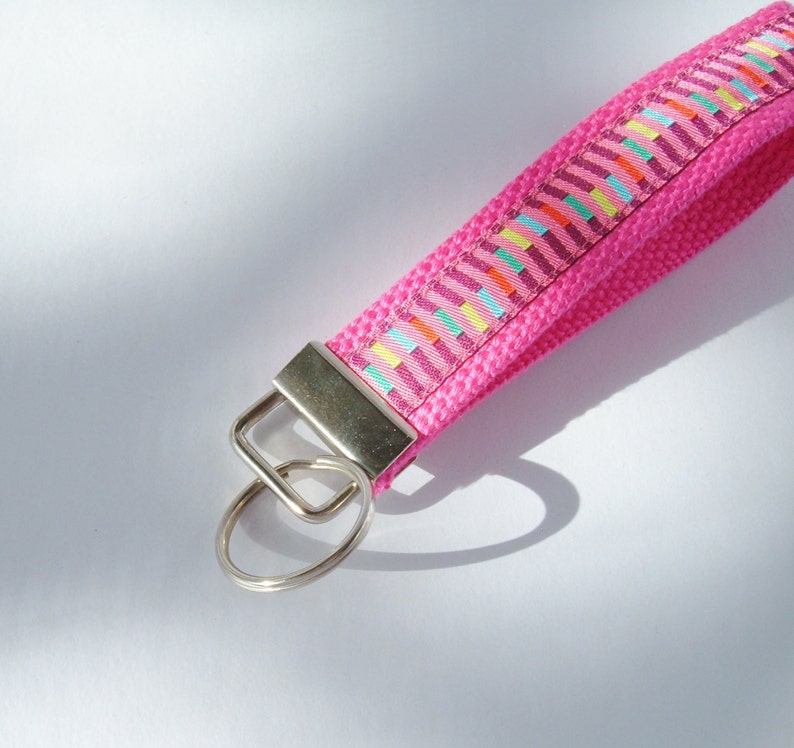 Pink Key Fob, Gift for Teen, Gift Under 10 image 4