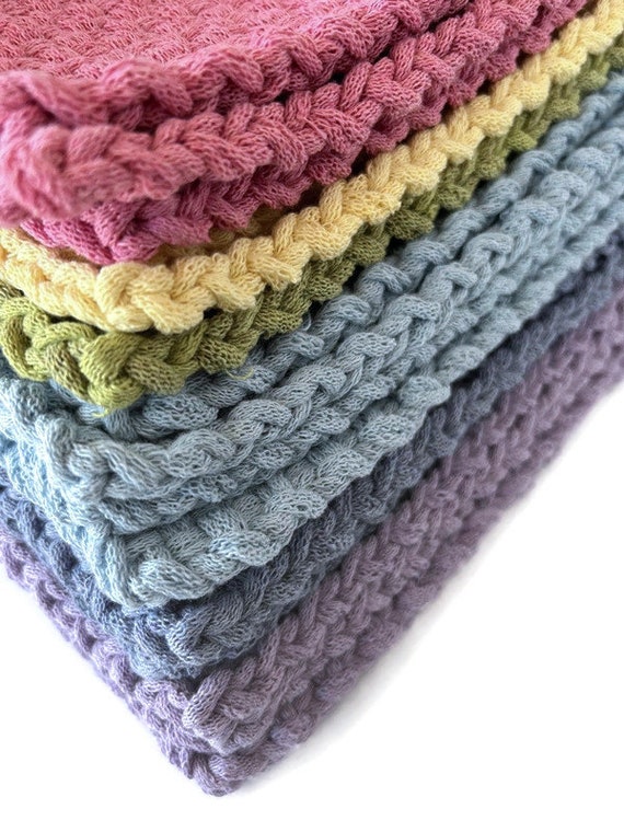 Large Pastel Potholder, Thick Handmade Woven Potholder, Choose Your Color