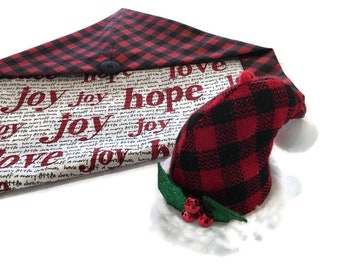 Plaid Christmas Table Runner, Buffalo Check Holiday Decor