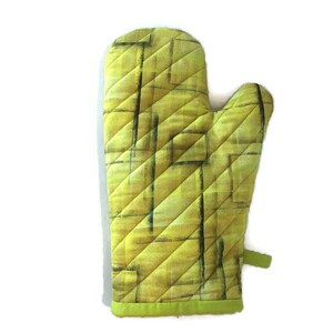 Oven Mitt, Lime Green Oven Glove, Scandi Oven Mitt