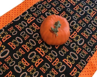 Fall Table Runner, Halloween Decor, Reversible Table Topper