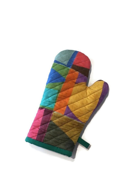 Colorful Abstract Oven Mitt, Kitchen Homeware, Gift Under 30