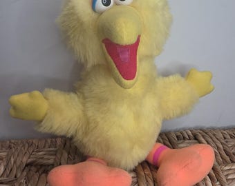 Big Bird 1986 Sesame Street Plush 13” Muppets Doll Playskool USA Vintage