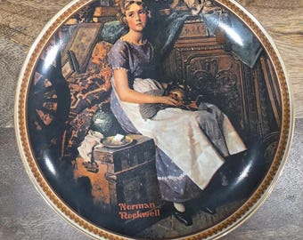 Dreaming In The Attic Collectible Plate Norman Rockwell Knowles Number 7568AQJ