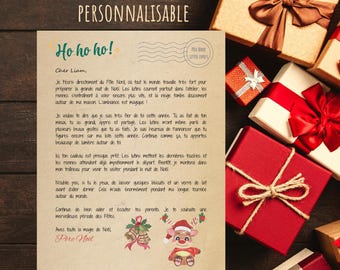 Lettre du Père Noël personnalisable – PDF à imprimer