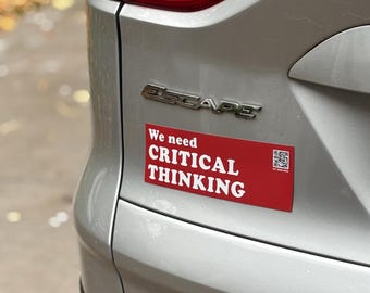 Necesitamos imán/pegatina para el parachoques de pensamiento crítico