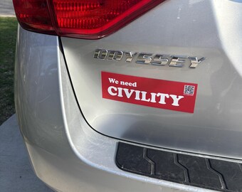 Necesitamos un imán para coche con el tema de la civilidad.