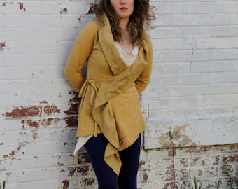 Ahimsa Leela Organic Cotton/Hemp and Flax Linen Wrap Jacket