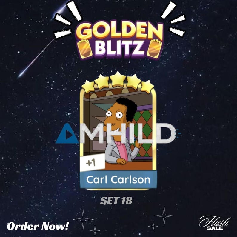 Golden Blitz – Monopoly GO 5-Star Sticker/Card image 1