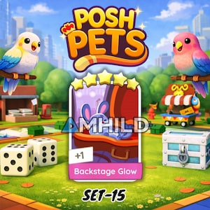 Backstage Glow – MONOPOLY GO 5-Sterne Sticker