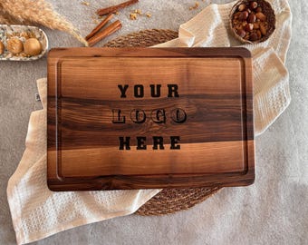 Personalized Logo Cutting Board, Engraved Wood Corporate Gift