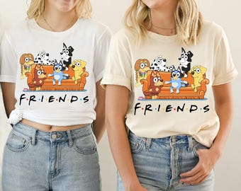 Custom Blue Dog Friends Shirt, TV Show Theme Matching Tee,