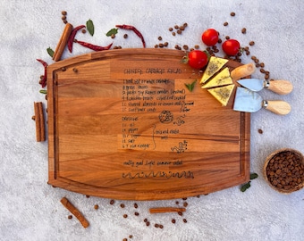 Engraved Handwriting Recipe Cutting Board, Personalized Gift