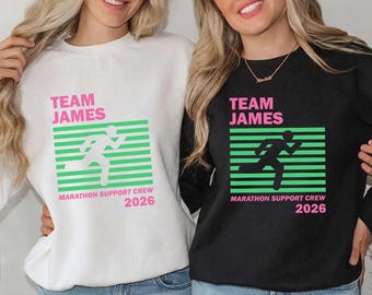 Marathon Supporter Shirt Race Day Cheer Squad Running Event Graphic Tee