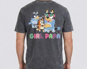 Blue Dad Shirt: Heeler Family Matching Tee, Birthday Gift