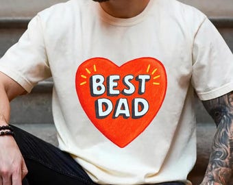 Dad Heart Graphic Tee - Father's Day Everyday Outfit,