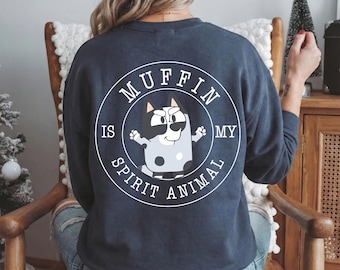 Funny Chaos Is My Spirit Animal Sweatshirt - Blue Dog Muffin Tee,