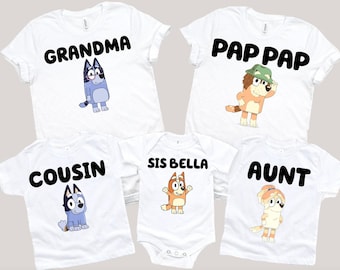 Personalized Blue Birthday Shirt, Custom Family Matching Tee